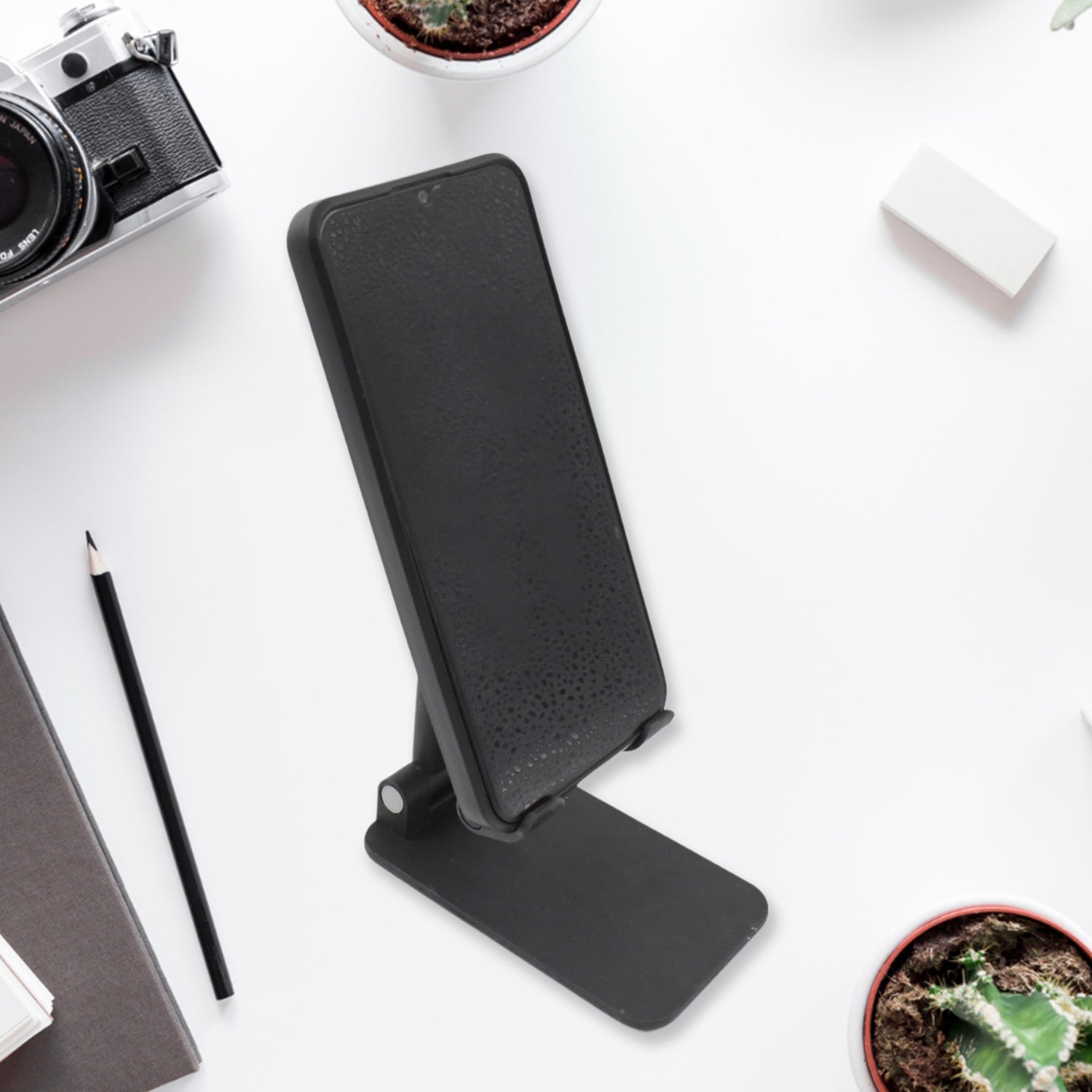 DESKTOP CELL PHONE STAND PHONE HOLDER FULL 3-WAY ADJUSTABLE PHONE STAND FOR DESK HEIGHT + ANGLES PERFECT AS DESK ORGANIZERS AND ACCESSORIES DESKTOP CELL PHONE STAND PHONE HOLDER FULL 3-WAY ADJUSTABLE PHONE STAND FOR DESK HEIGHT + ANGLES PERFECT AS DESK ORGANIZERS AND ACCESSORIES